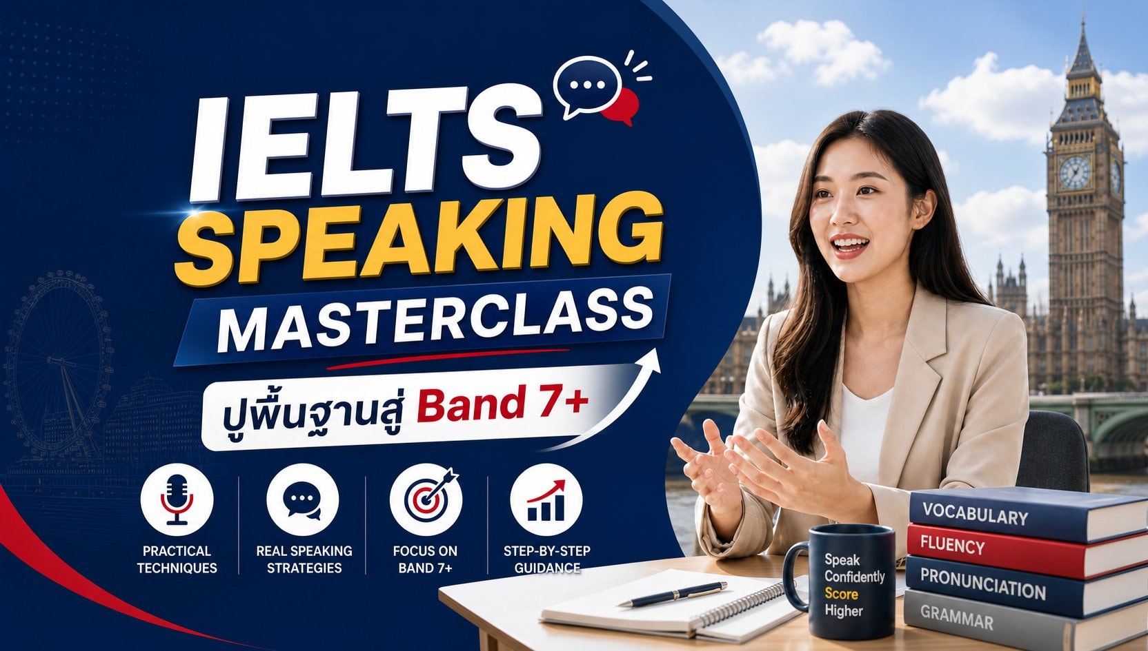IELTS Speaking Masterclass: ปูพื้นฐานสู่ Band 7+