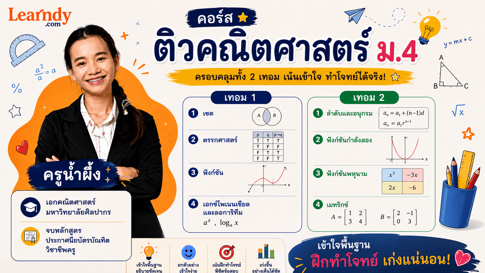 ตะลุยโจทย์คณิต ม.4