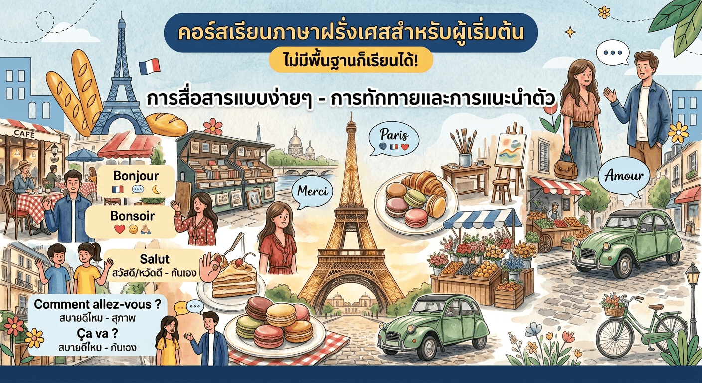 ภาษาฝรั่งเศสสำหรับคนไม่มีพื้นฐาน - การทักทายและแนะนำตัว
