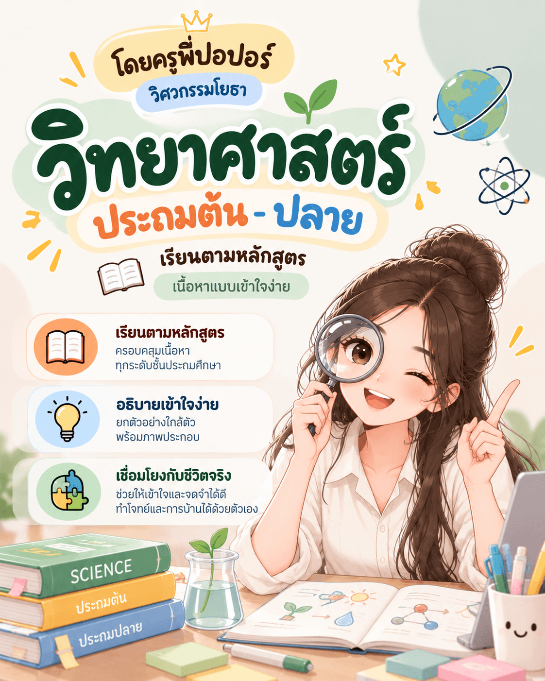 วิทย์ เรียนตามหลักสูตร ระดับประถมศึกษา