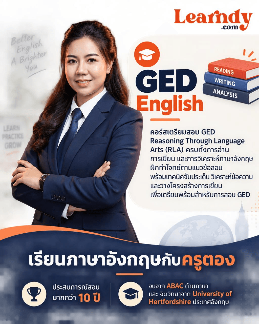 เรียนภาษาอังกฤษกับครูตอง 📗 GED English