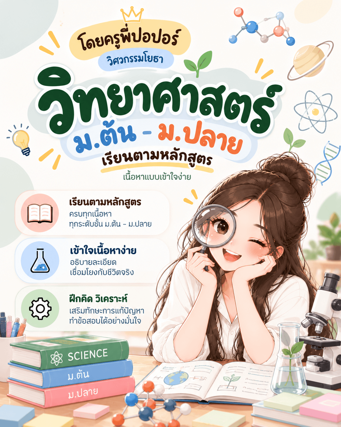 วิทย์ เรียนตามหลักสูตร ระดับมัธยมศึกษา