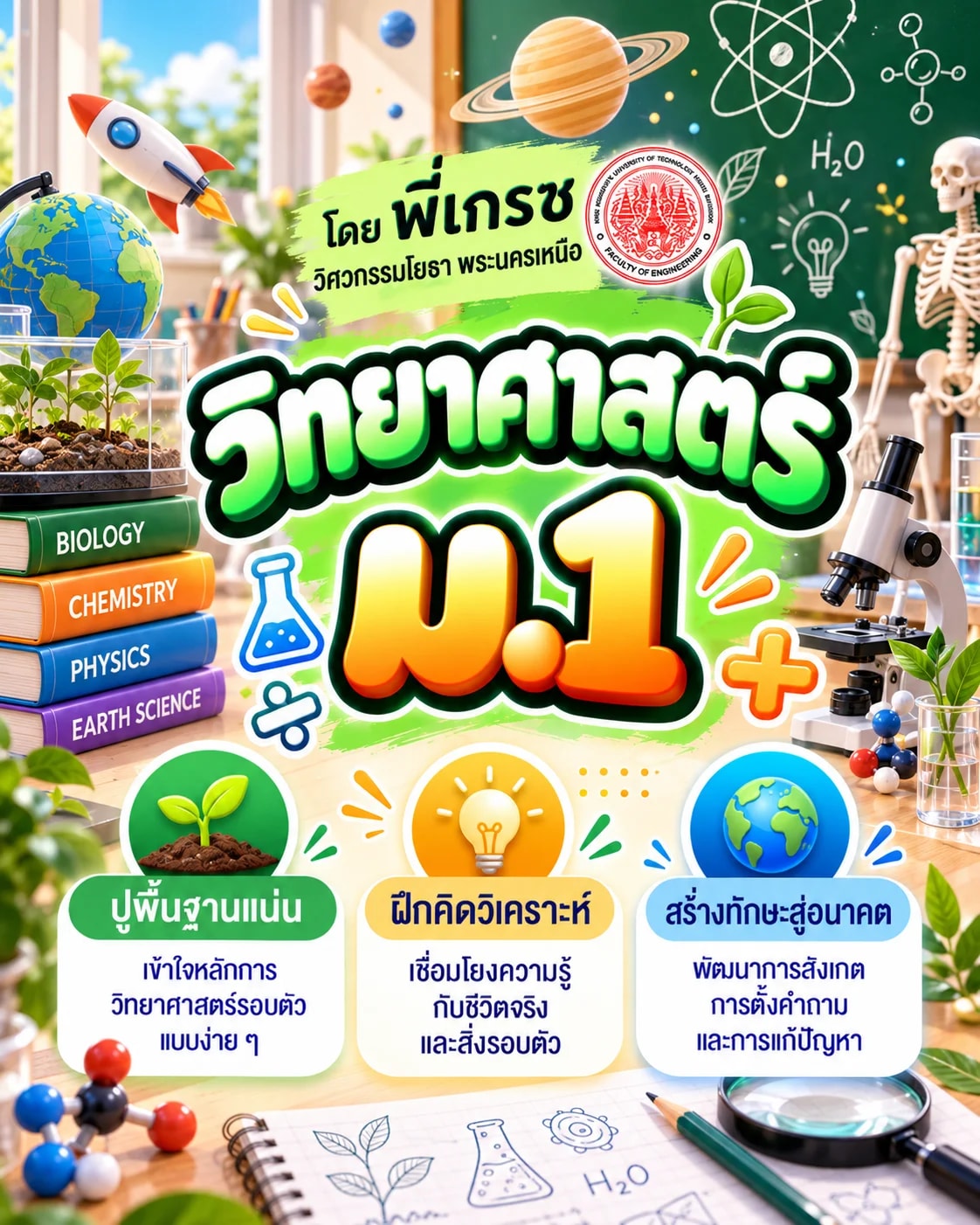 วิทยาศาสตร์ ม.1 โดยพี่เกรซวิศวะโยธา