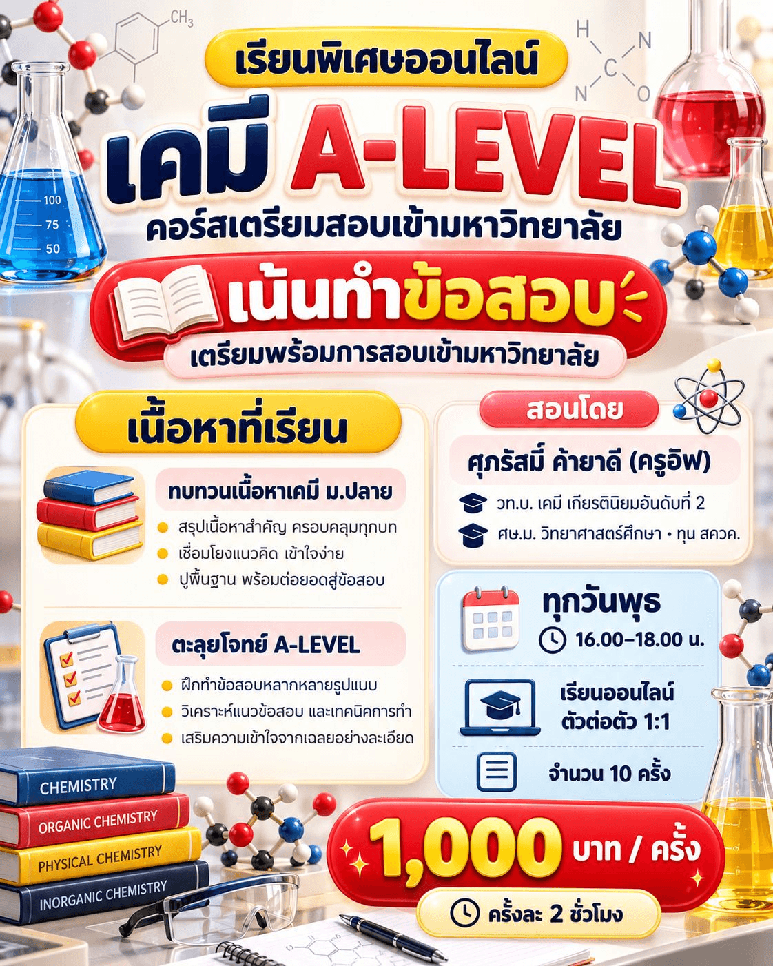 เคมี A-Level — ตะลุยโจทย์สอบเข้ามหาวิทยาลัย